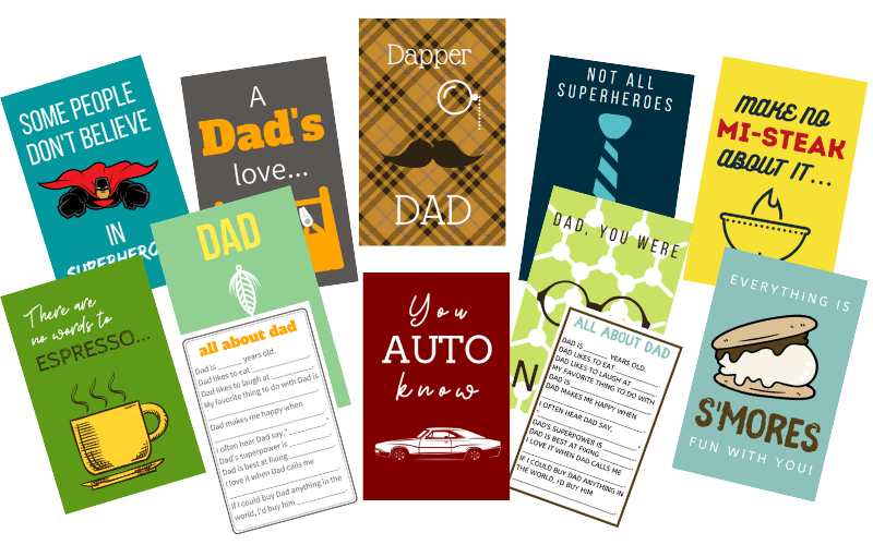 10 free printable father's day cards