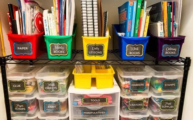 HOMESCHOOL CLOSET SPACE