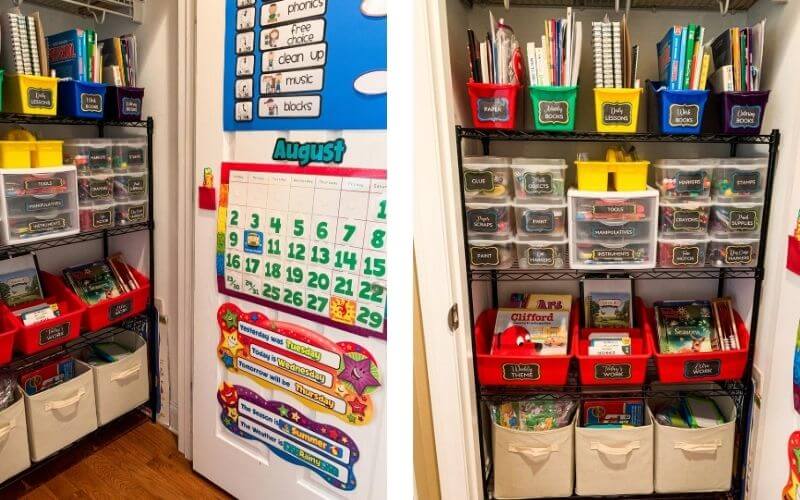 HOMESCHOOL CLOSET SPACE