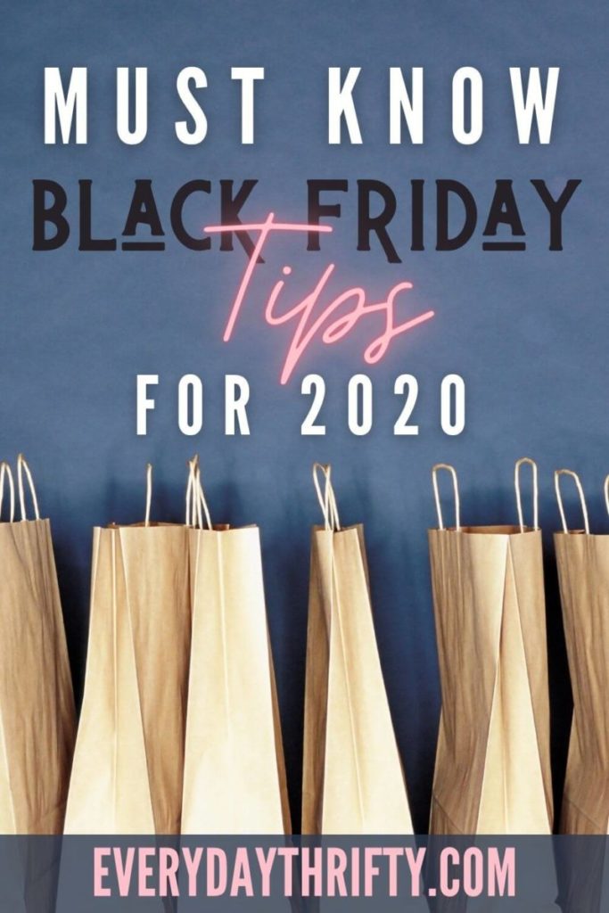 Shopping Bags with text for black friday tips in 2020