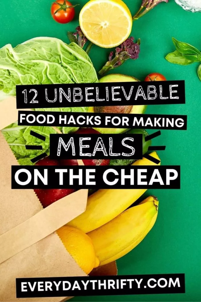 Groceries and shopping bag for 12 food hacks for making meaks on the cheap
